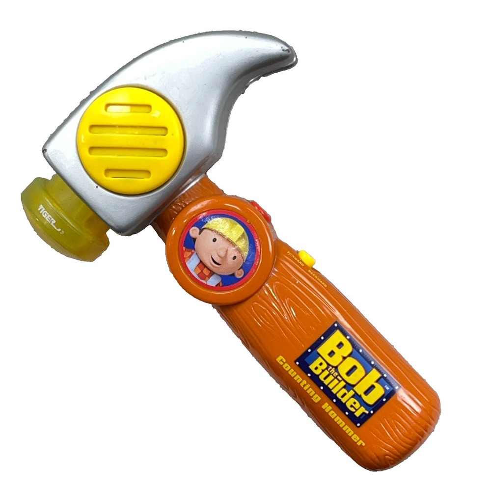 2002 Bob The Builder Counting Interactive Hammer Electronic Kids Toy Works VTG